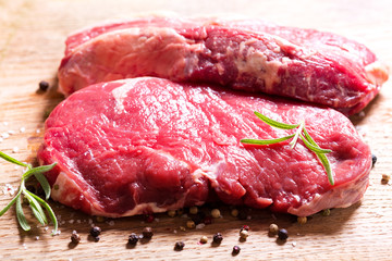 fresh meat with rosemary