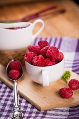 fresh ripe raspberry
