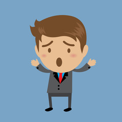 Businessman thinking with question, business concept