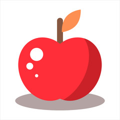 Yummy red apple fruit- stock vector illustration