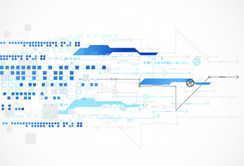 Abstract technological background with various  elements.