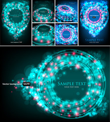 Set of abstract technology backgrounds.