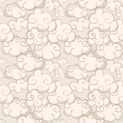 Cartoon Oriental seamless pattern