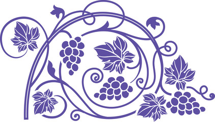 Naklejki  Element projektu tematu wina z gałązek winogron.