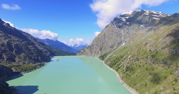Aerial 4k - Valmalenco (IT) - Diga di Alpe Gera