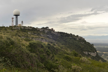 Transmitting station aeronautic control radar aircraft on Puig d