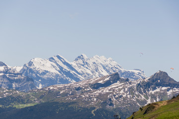 Grindelwald, Berner Oberland, Lauberhorn, Männlichen, Alpen, Wanderweg, Höhenweg, Kleine Scheidegg, Schweizer Berge, Sommer, Schweiz
