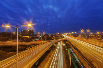 Fototapeta na wymiar Panorama view on Belgrade roads