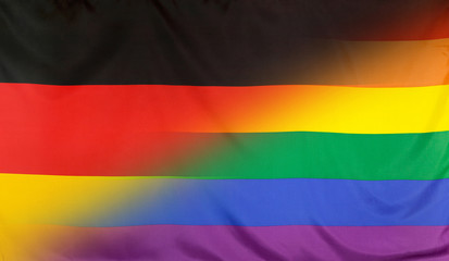 Rainbow Flag merged with Flag of Germany