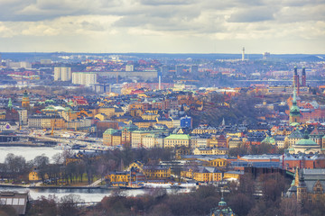 Stockholm, Sweden. Aerial view of the Old Town. Landscape Stockholm