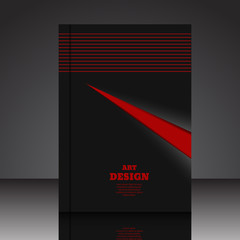 Abstract red composition A4 brochure background  eps10 vector il