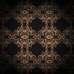 Traditional Arabic ornament seamless. Floral Ornamental pattern. Vector background