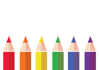 colorful color pencil background vector 