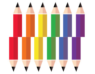 colorful color pencil background vector 