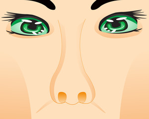 Person with eye and nose