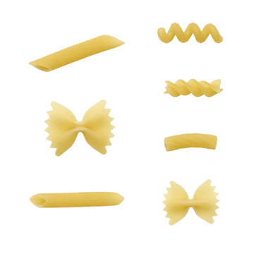 Pasta Different  Shape Isolated Set