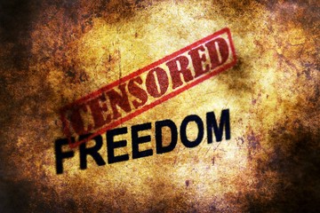 Censored freedom grunge concept