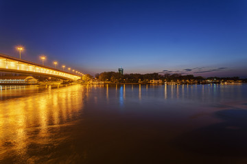 Fototapeta na wymiar Panorama view on bridge over the river