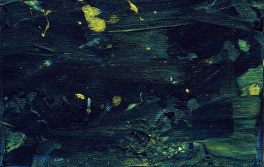Fototapeta na wymiar Green paint texture with brush strokes and tounches. Oil artistic background. Horizontal backdrop.