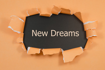 new dreams written under torn paper