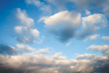 The blue sky with clouds