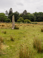 Standing stones, Loch Buie, Island of Mull, Highlands, Scotland, UK