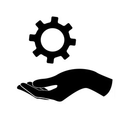 hand holding gear , engineer symbol