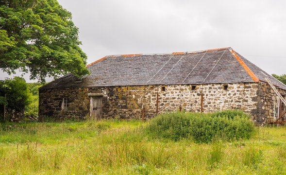The old barn at Croig Harbour, Dervaig, Isle of Mull, Scotland, UK