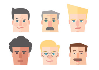 people icon , man portrait icon cartoon illustration vector