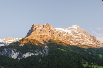 Grindelwald, Berner Oberland, Alpen, Eiger, Eigernordwand, Abendstimmung, Abendsonne, Schweizer...