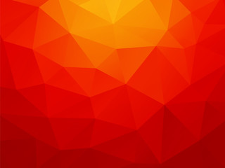 low poly orange red background