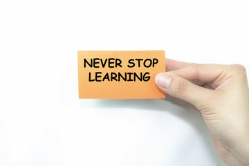 never stop learning