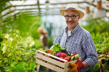 Mature gardener