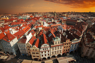 Fototapeta na wymiar Prague under sunlight.