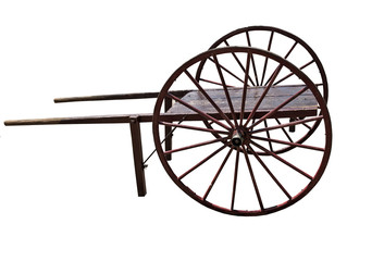 Fototapeta premium Old Cart on a white background