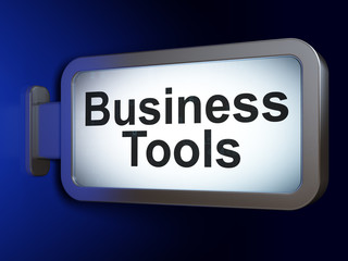 Finance concept: Business Tools on billboard background