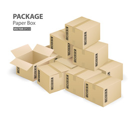 kraft paper box package and container