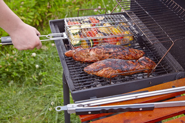 Cooking pork tenderloin on the grill