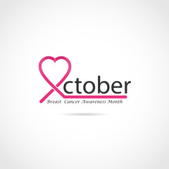 Breast cancer awareness logo design. Breast cancer awareness