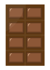 bar of chocolate on white background vector illustration