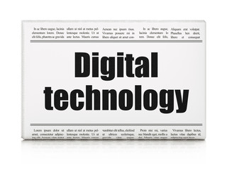 Information concept: newspaper headline Digital Technology
