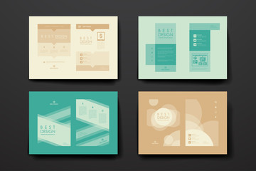 Set of brochure, poster design templates in business style