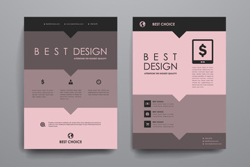 Set of brochure, poster design templates in business style