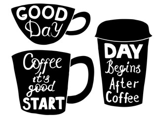 Plastic and paper coffee and tea cups.