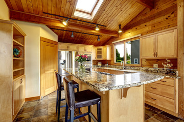 Kitchen with granite counter top