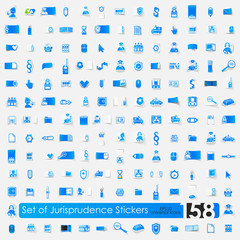 Set of jurisprudence stickers