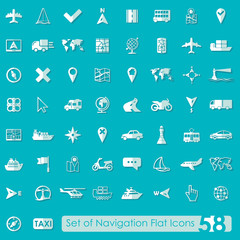 Set of navigation icons
