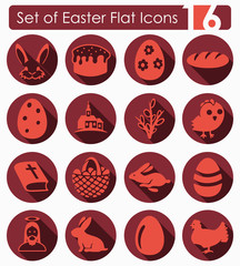 Set of easter icons