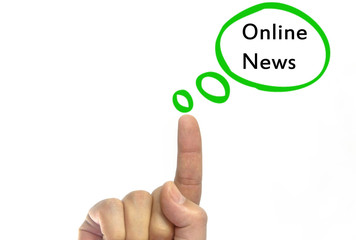 ONLINE NEWS word written 