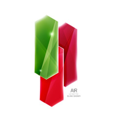 Blank colorful glossy arrow stripes for text